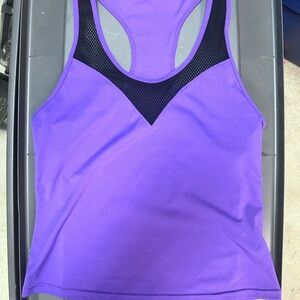POP Fit Purple and Black Tank Top